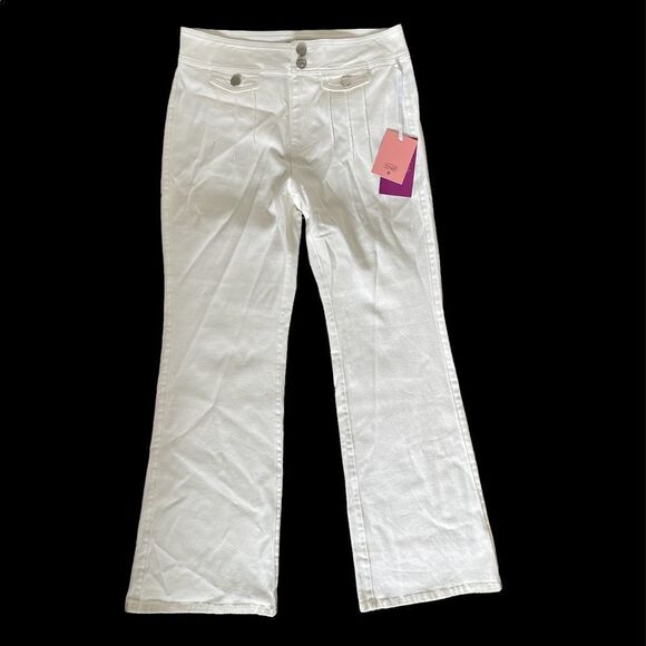 NWT Victor Glemaud x Target High Rise Flare Jeans White - Picture 4 of 5